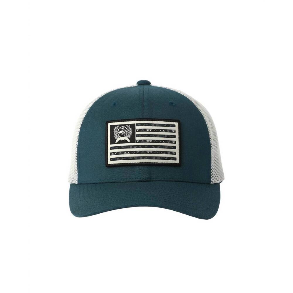 NEW CINCH men's patriot flexfit snapback trucker snapback cap in blue